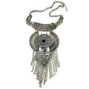#015 Long Fashion Tassel Necklace Vintage With Diamonds